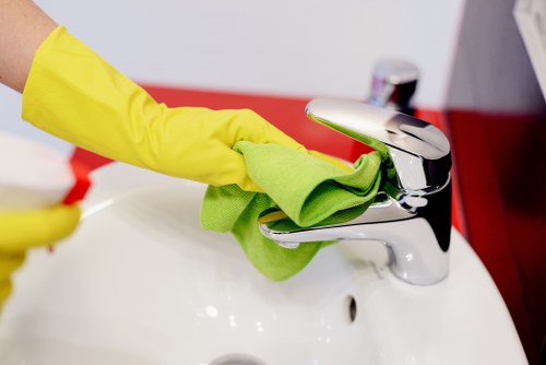 Office cleaning schedule and equipment in a Brixton business premises