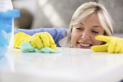 Deep cleaning a stained rug in a Brixton property