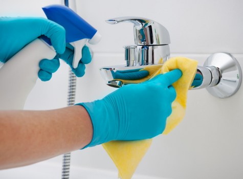 Local cleaning team working in a Brixton apartment building with access considerations