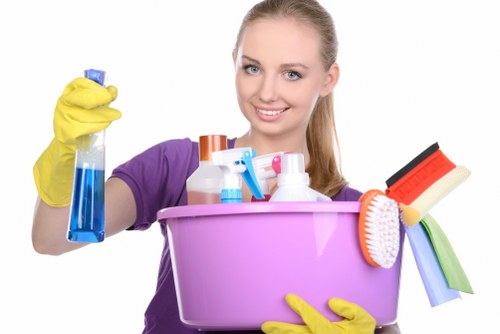 Local oven cleaner working in a Brixton kitchen