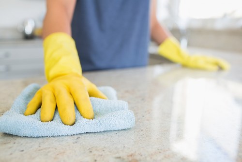 Professional cleaning team working in a Brixton flat